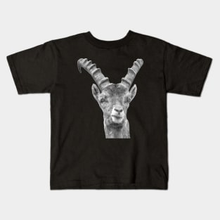 Black and White Capricorn Kids T-Shirt